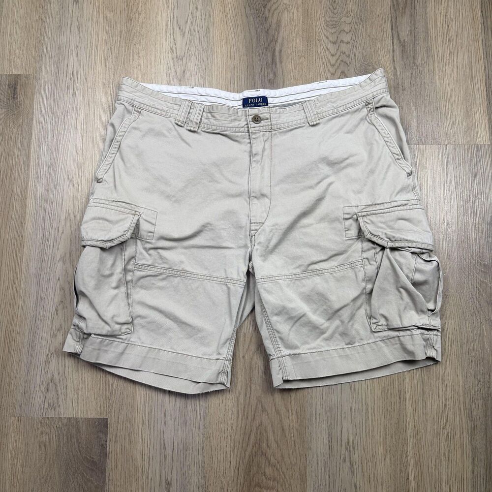 Polo Ralph Lauren Cargo Shorts Mens 44 Beige Classic Chino 11" Inseam Casual